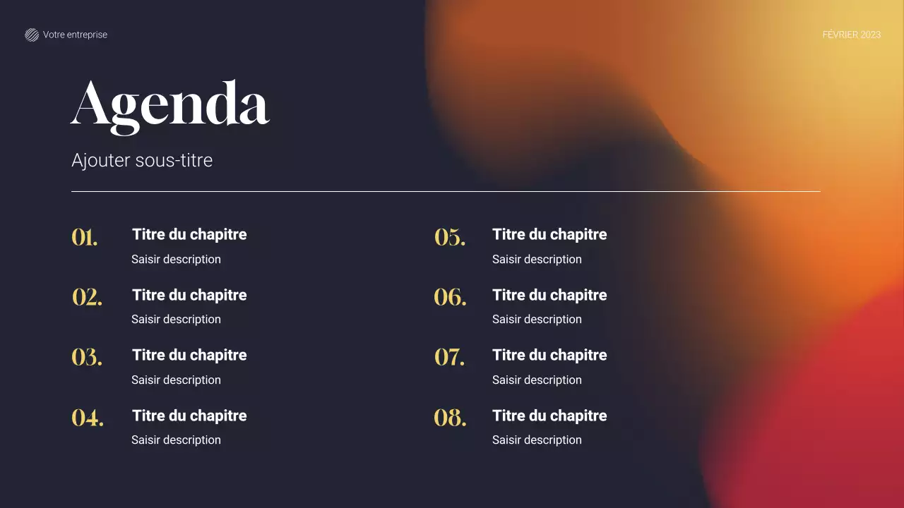 document de plan de projet moderne gris