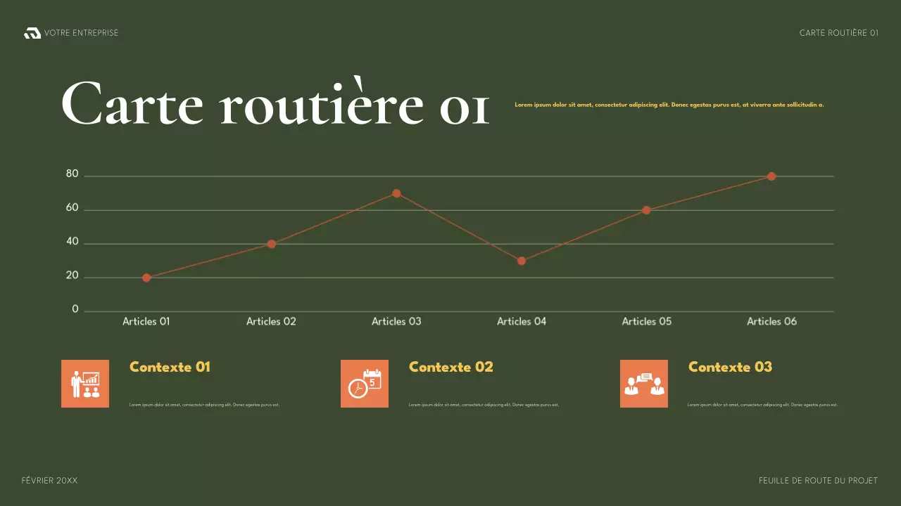 document de planification du projet vert moderne