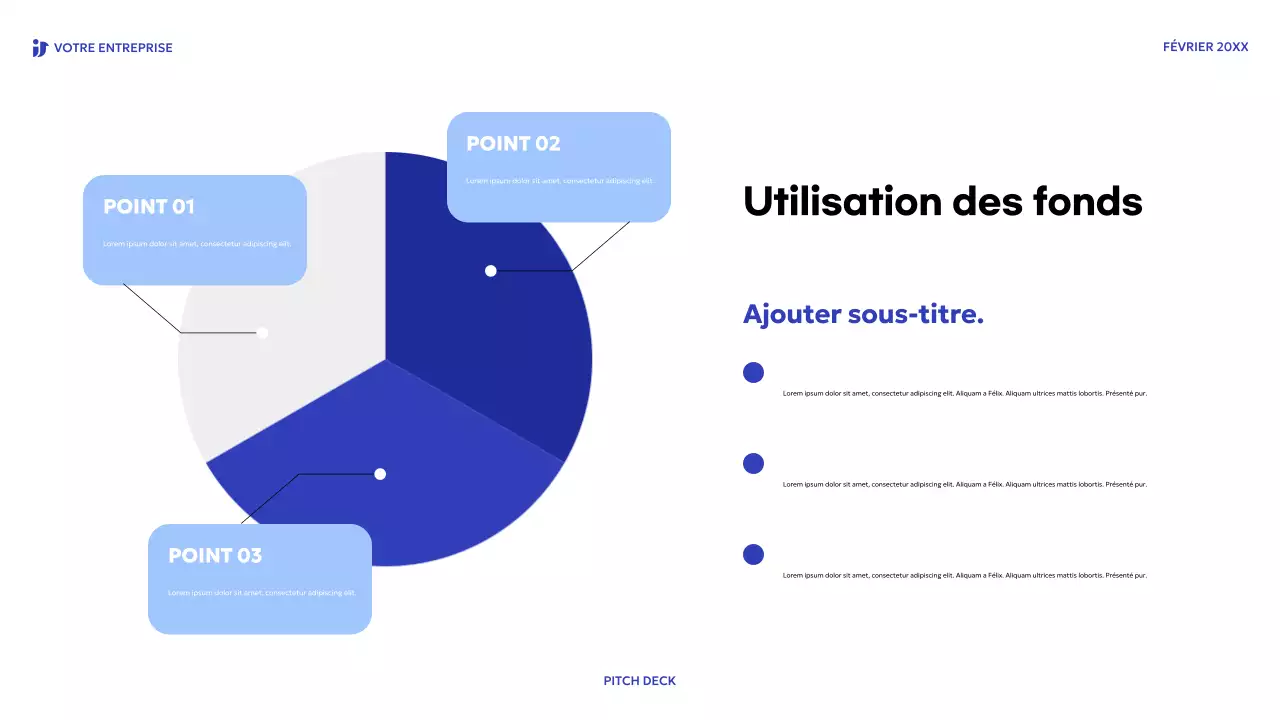 l'argumentaire de vente moderne bleu