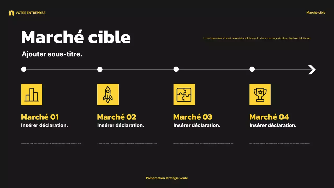 présentation de vente moderne jaune
