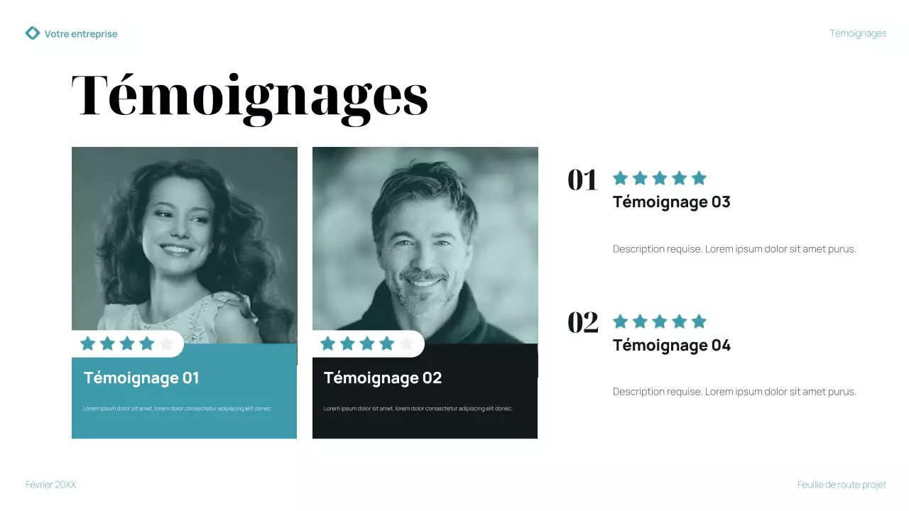 présentation d'un plan d'affaires moderne en sarcelle