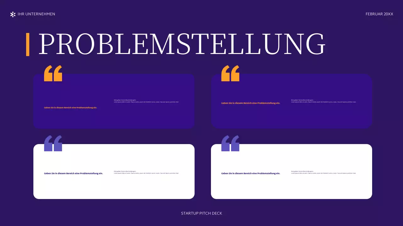 lila abstraktes Startup-Pitch