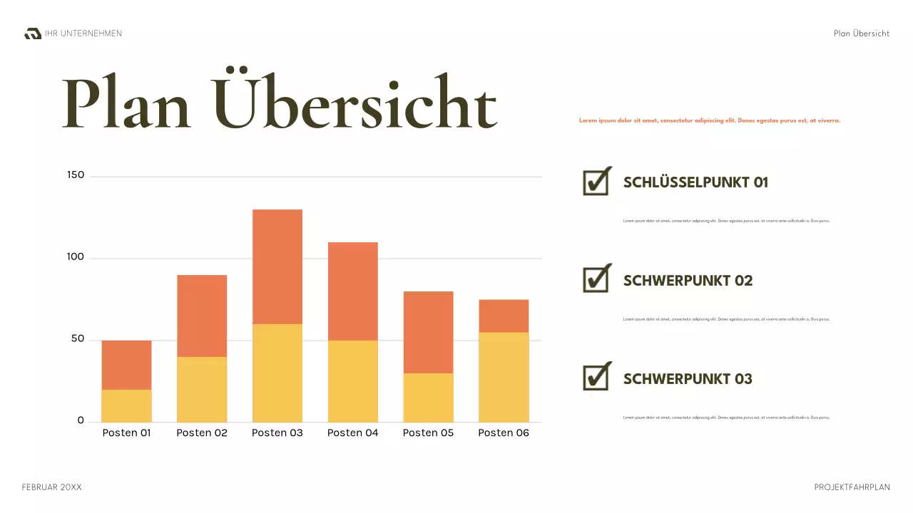 grünes modernes Projektplanungsdokument