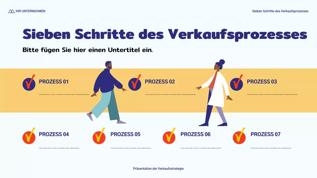 blaue moderne Verkaufspräsentation