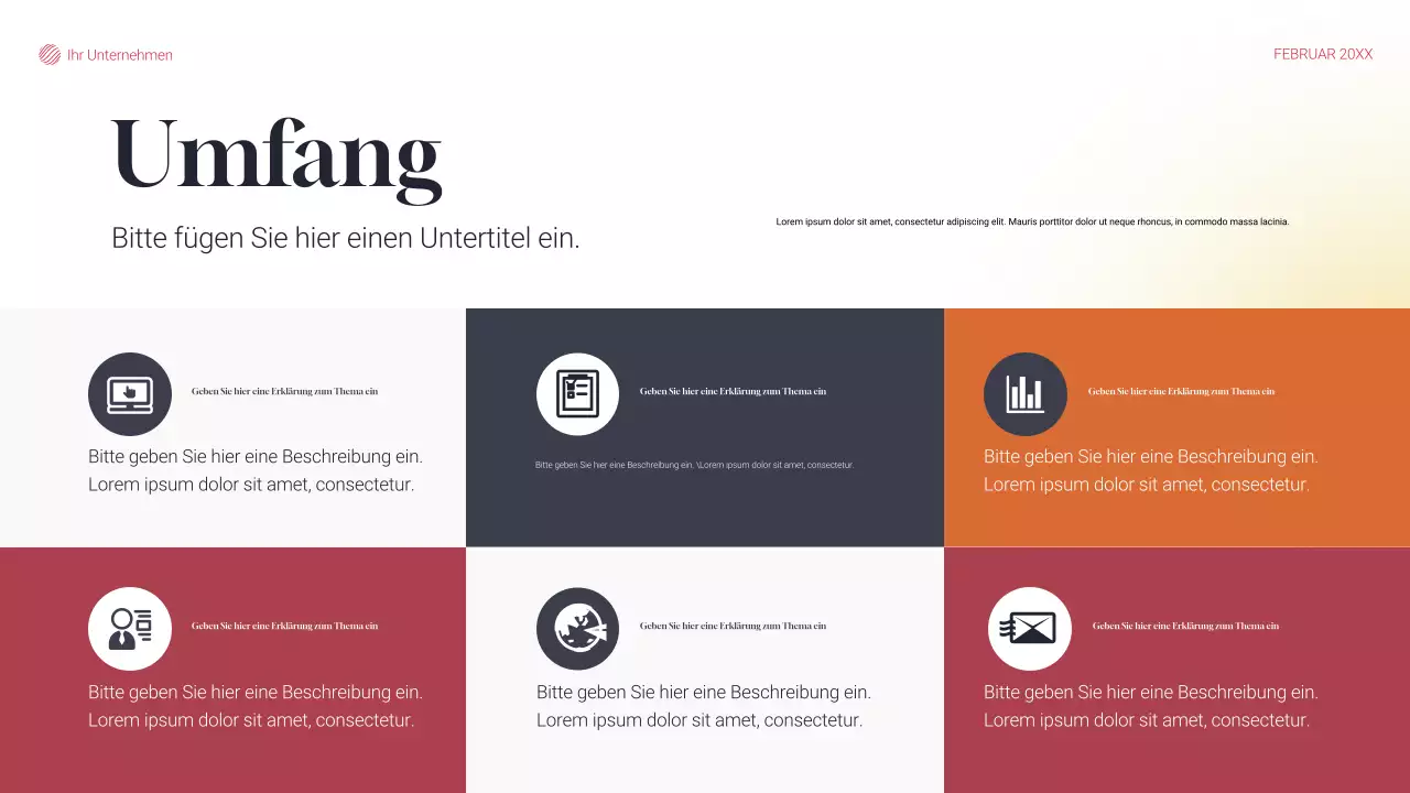 graues modernes Projektplan-Dokument