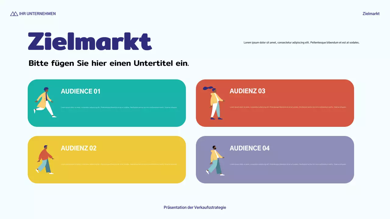 blaue moderne Verkaufspräsentation