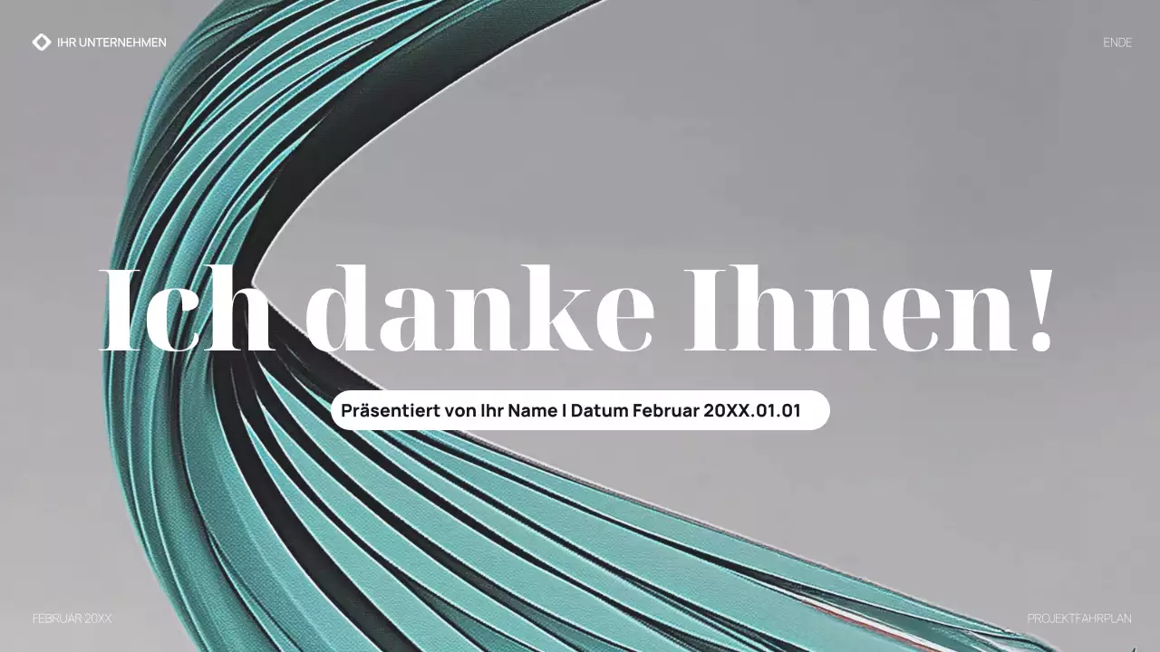 teal modern business plan presentation