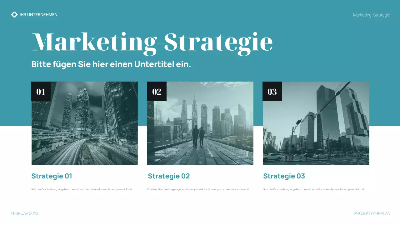 teal modern business plan presentation