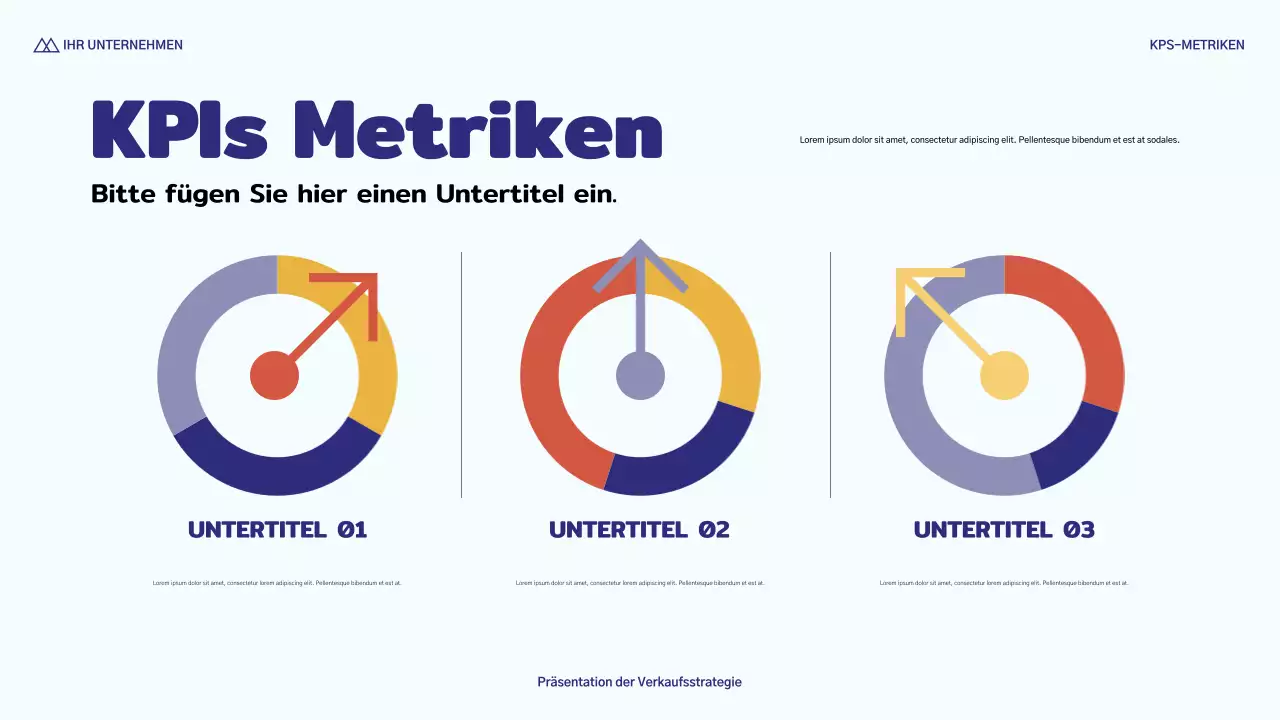 blaue moderne Verkaufspräsentation