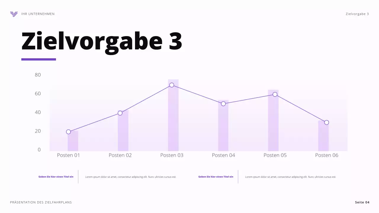 lila moderne Ziele Präsentation