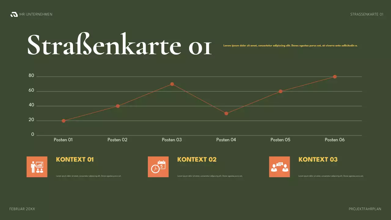 grünes modernes Projektplanungsdokument