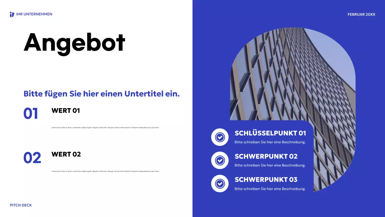 blaues modernes Verkaufsgespräch