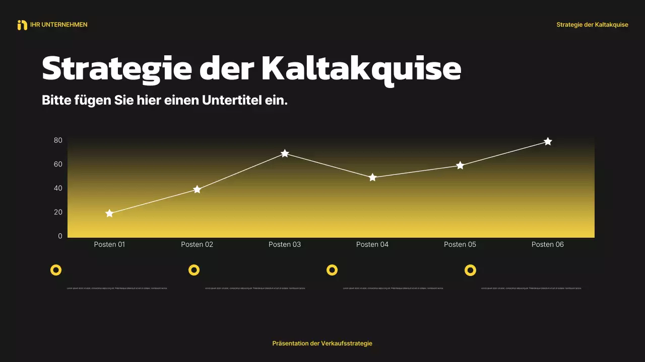 gelbe moderne Verkaufspräsentation