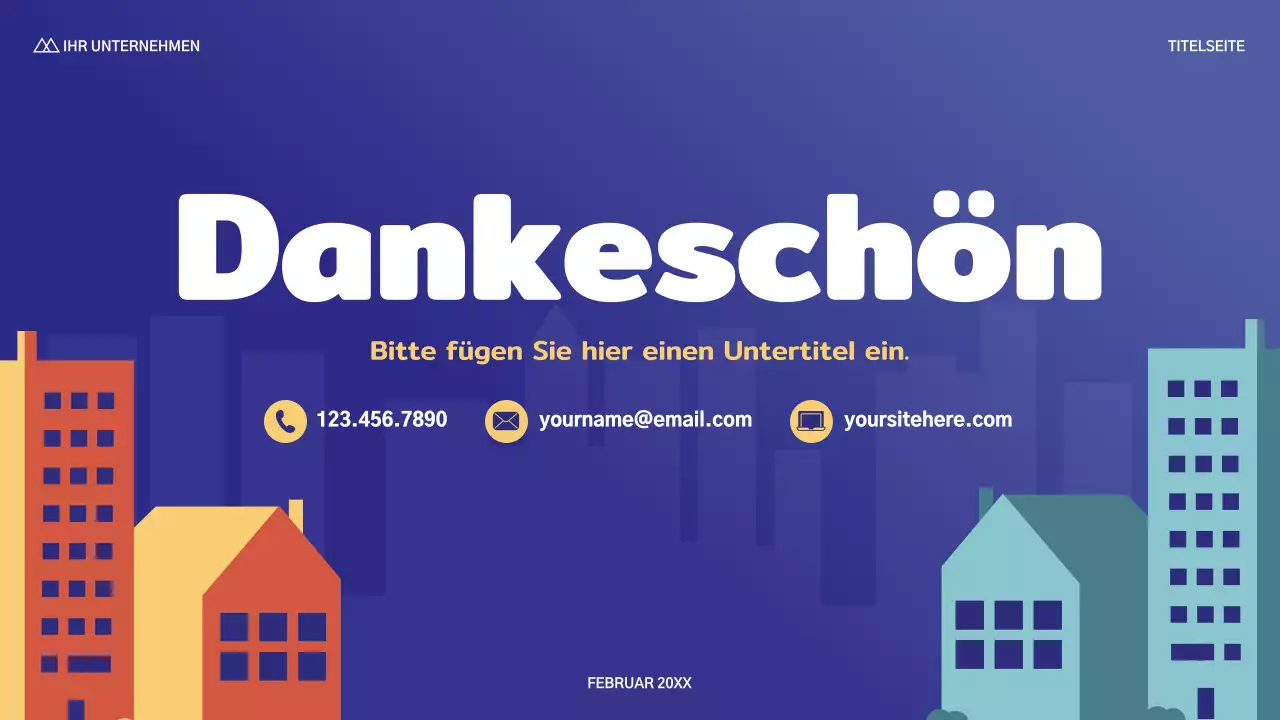 blaue moderne Verkaufspräsentation