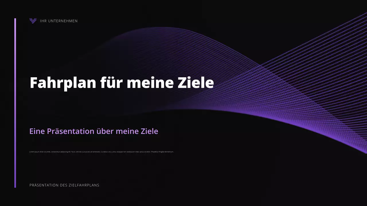 lila moderne Ziele Präsentation