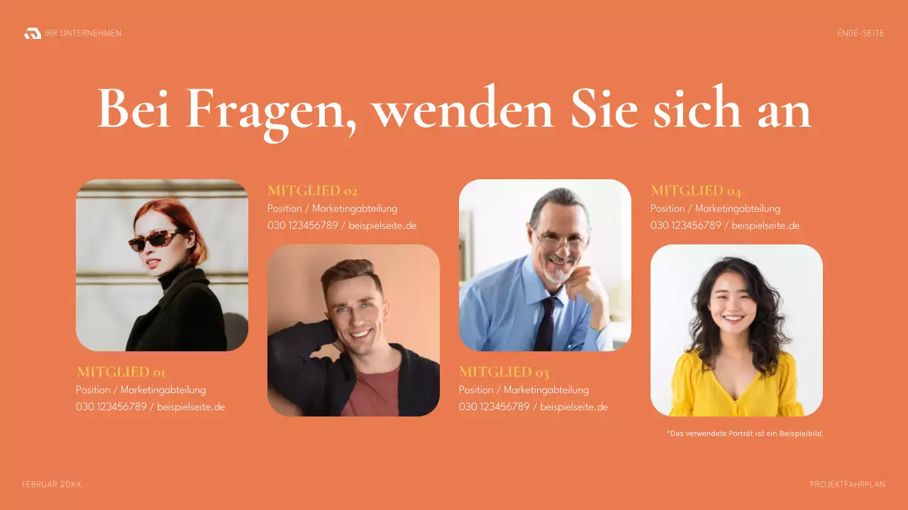 grünes modernes Projektplanungsdokument