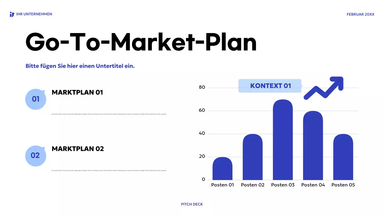 blaues modernes Verkaufsgespräch