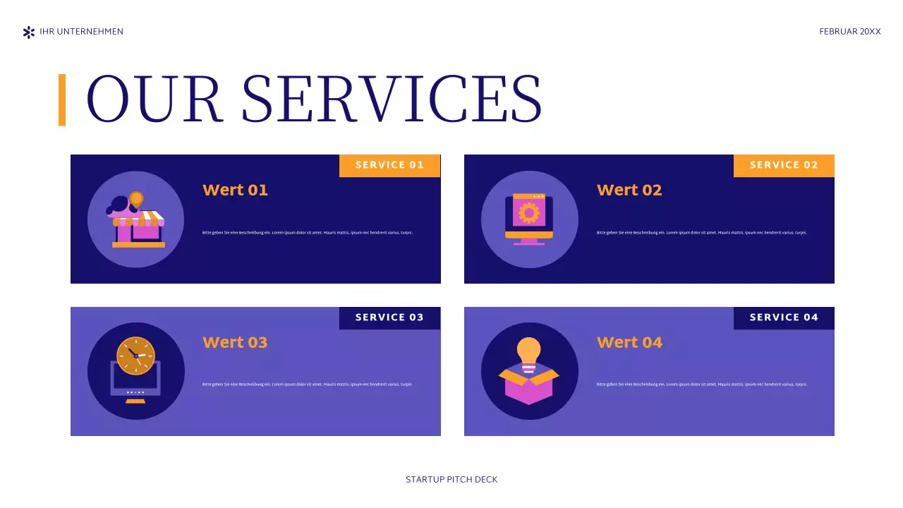 lila abstraktes Startup-Pitch