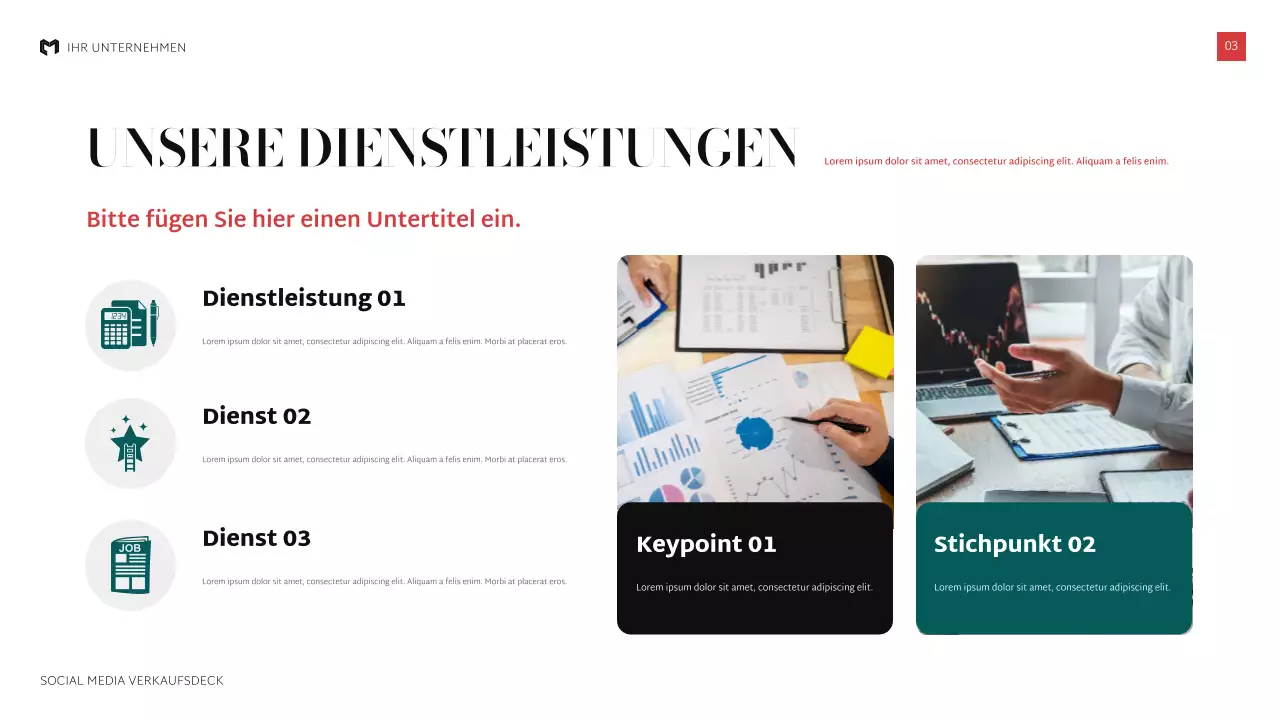 schwarz moderne Verkaufspräsentation