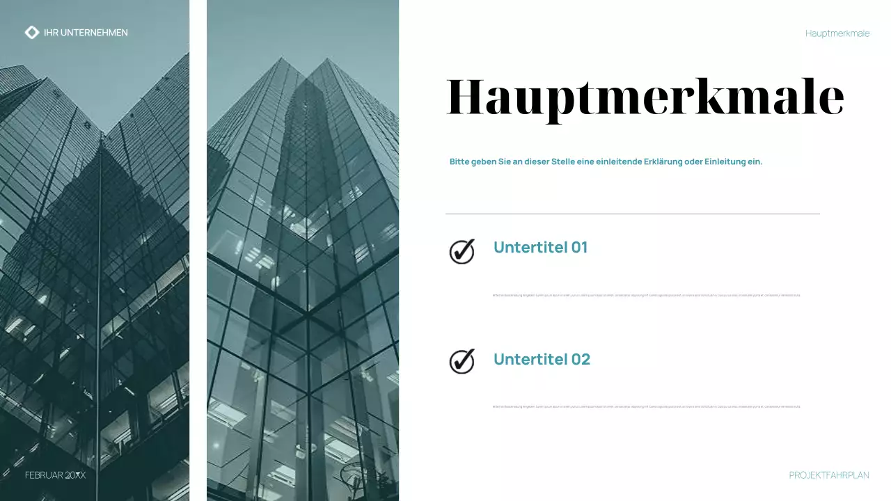 teal modern business plan presentation