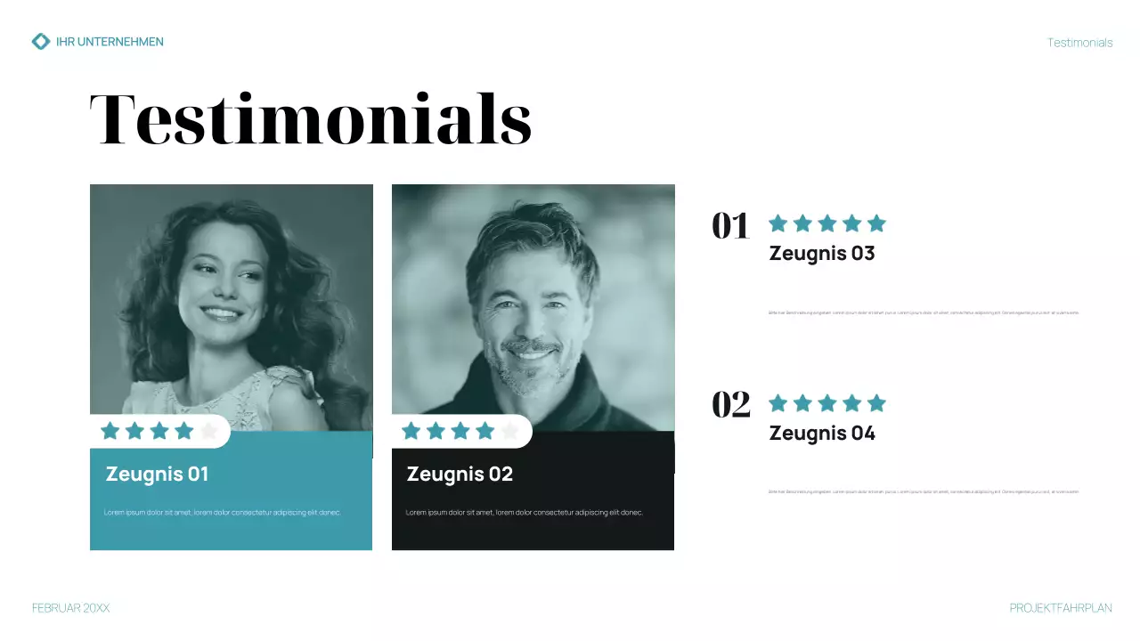 teal modern business plan presentation