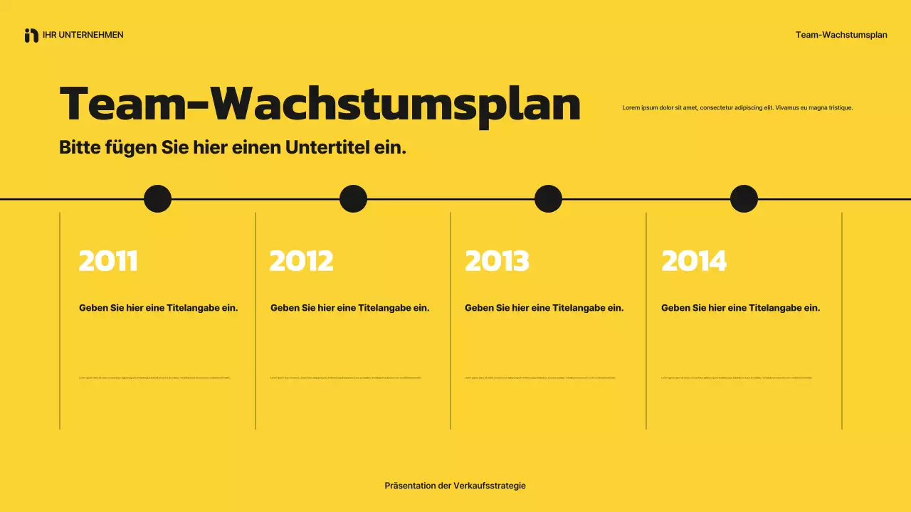 gelbe moderne Verkaufspräsentation