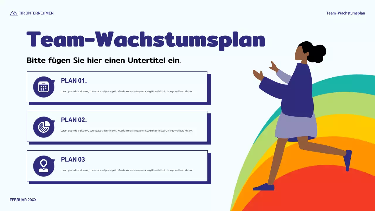 blaue moderne Verkaufspräsentation