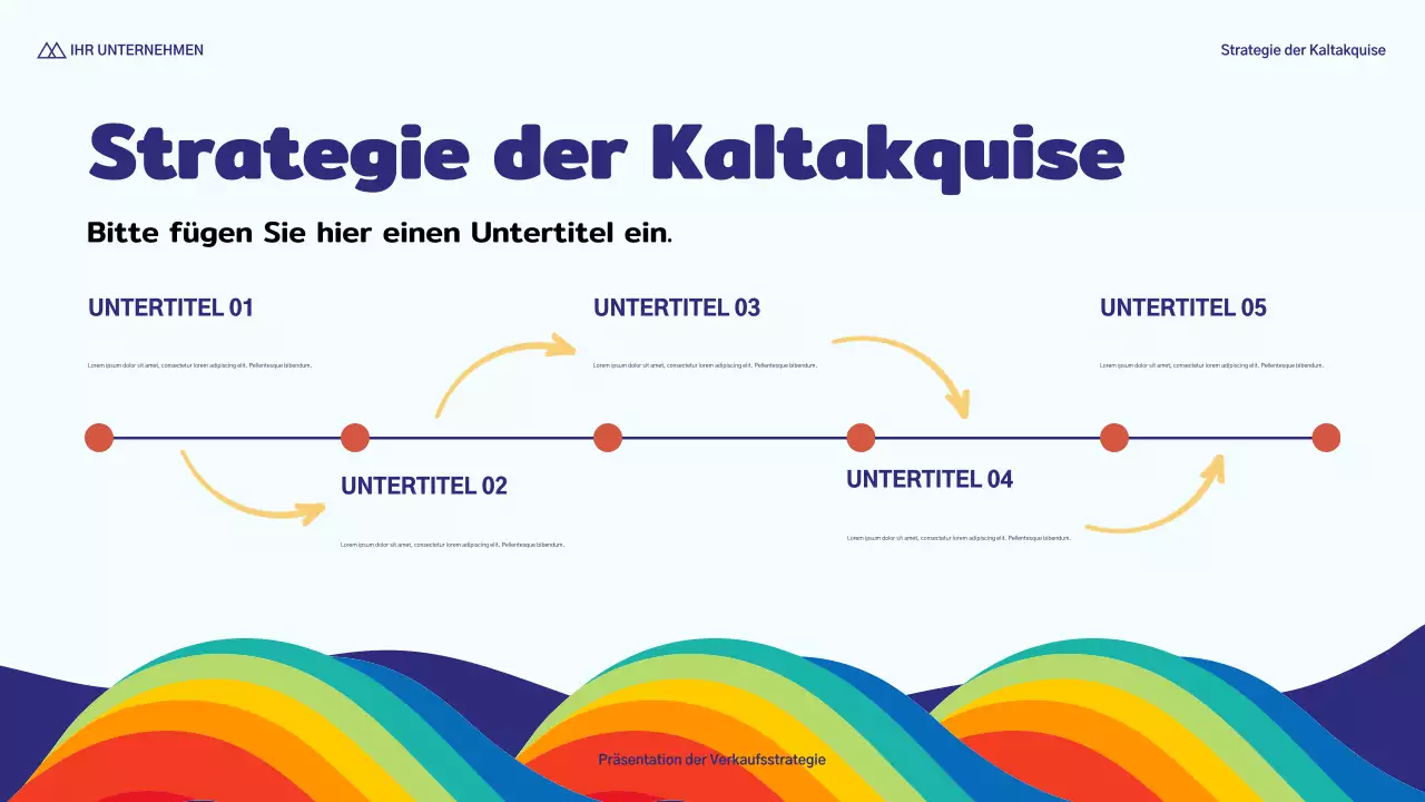 blaue moderne Verkaufspräsentation