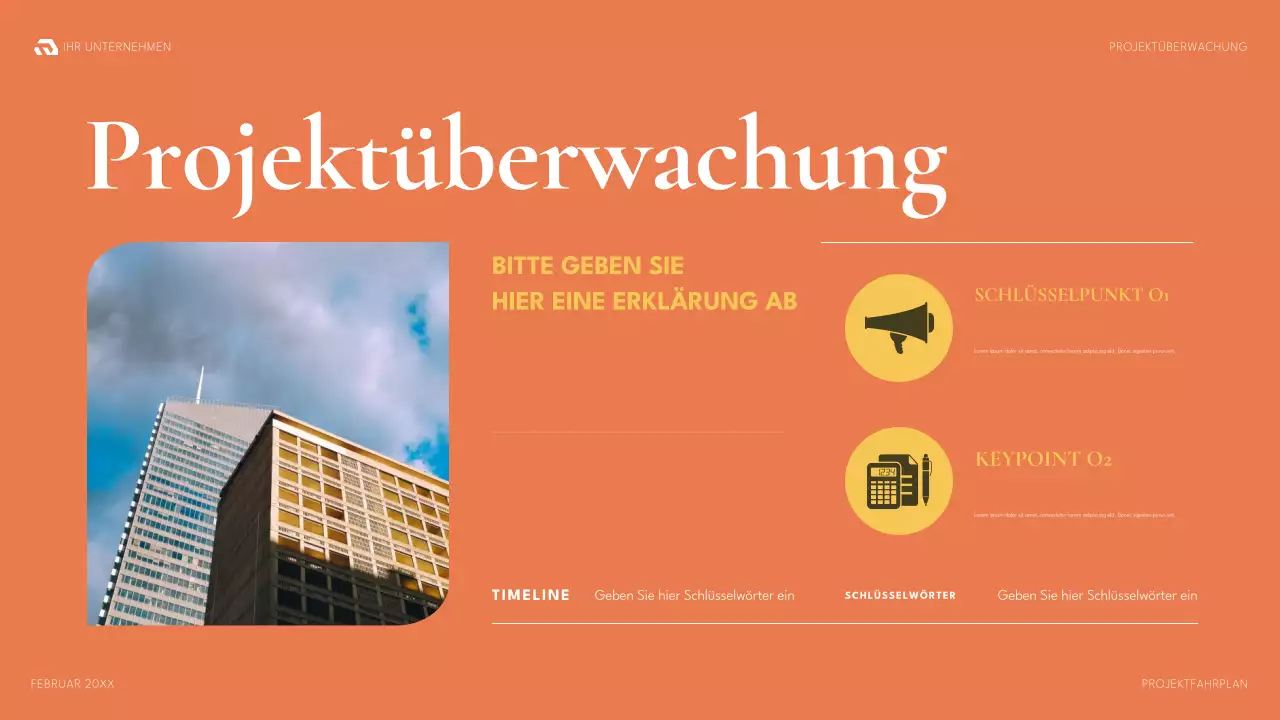 grünes modernes Projektplanungsdokument