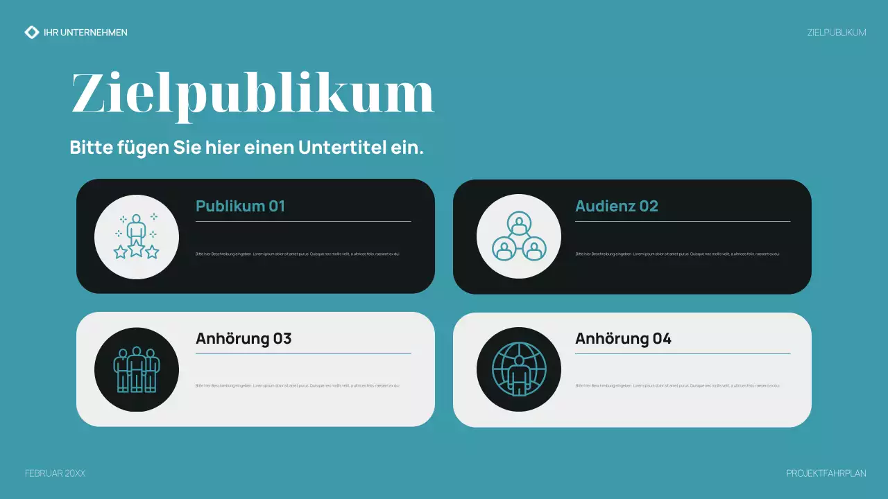 teal modern business plan presentation