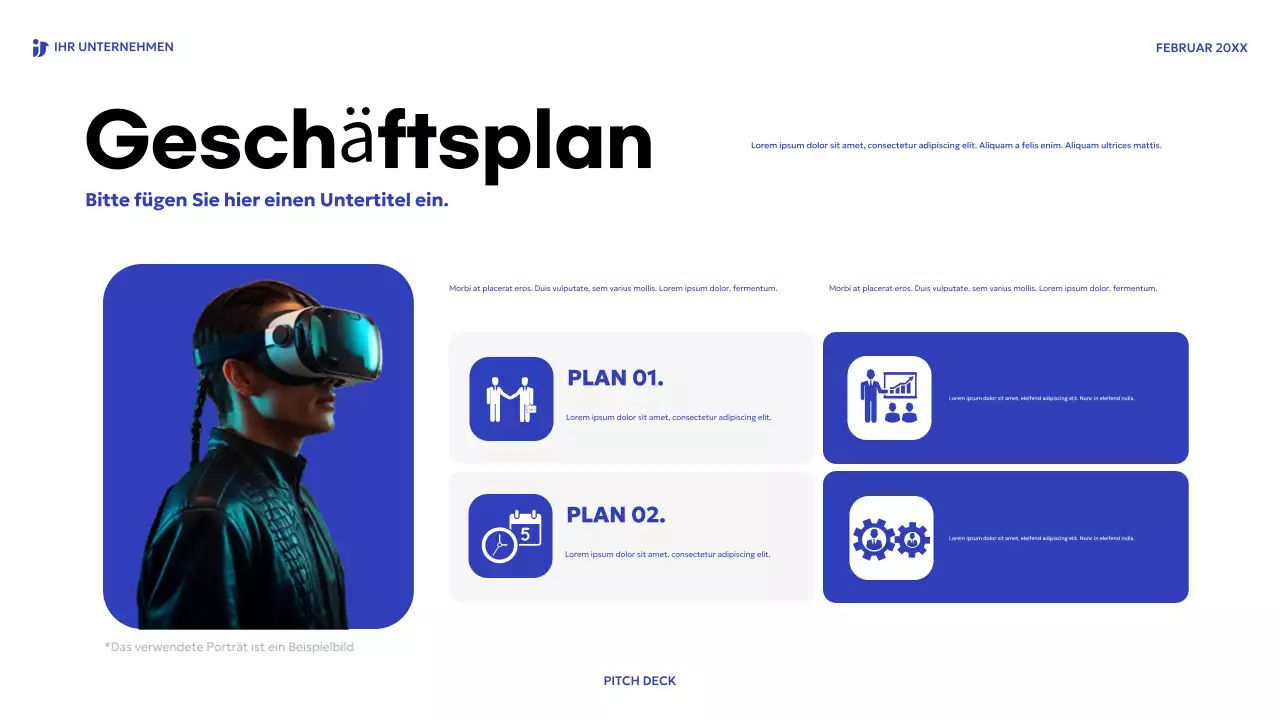 blaues modernes Verkaufsgespräch