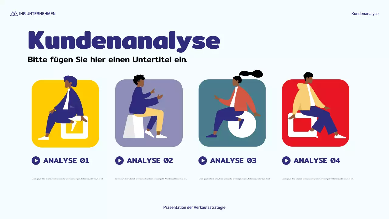 blaue moderne Verkaufspräsentation