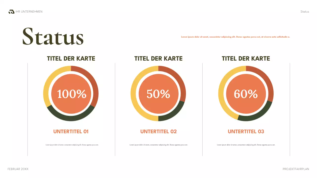grünes modernes Projektplanungsdokument
