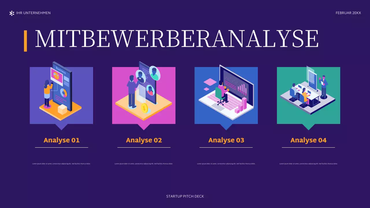 lila abstraktes Startup-Pitch