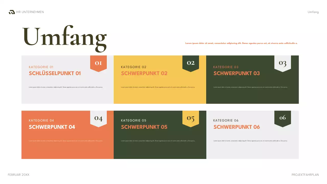 grünes modernes Projektplanungsdokument