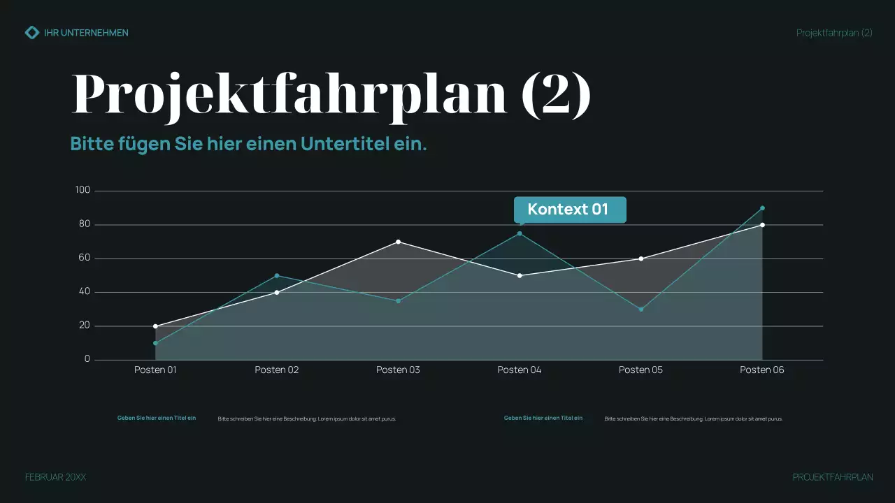 teal modern business plan presentation
