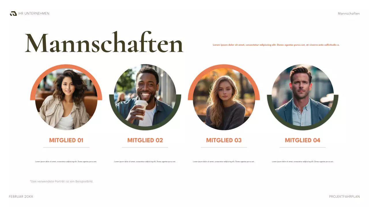 grünes modernes Projektplanungsdokument