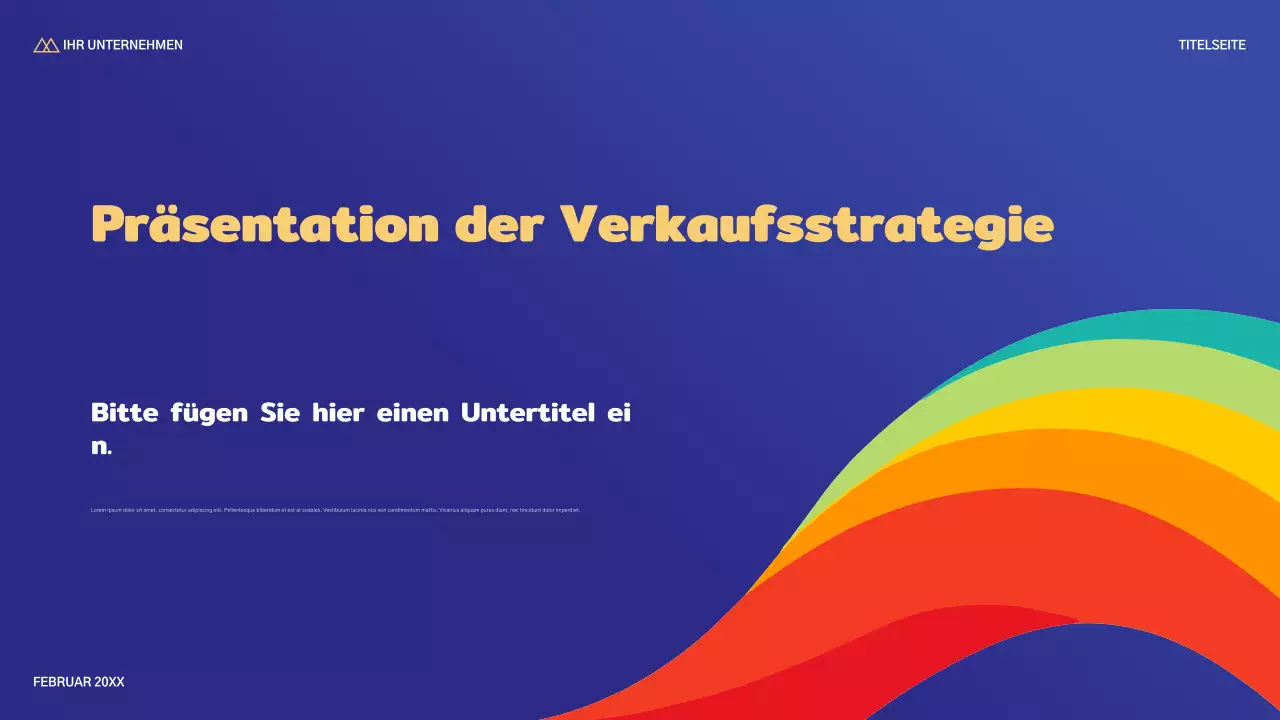 blaue moderne Verkaufspräsentation