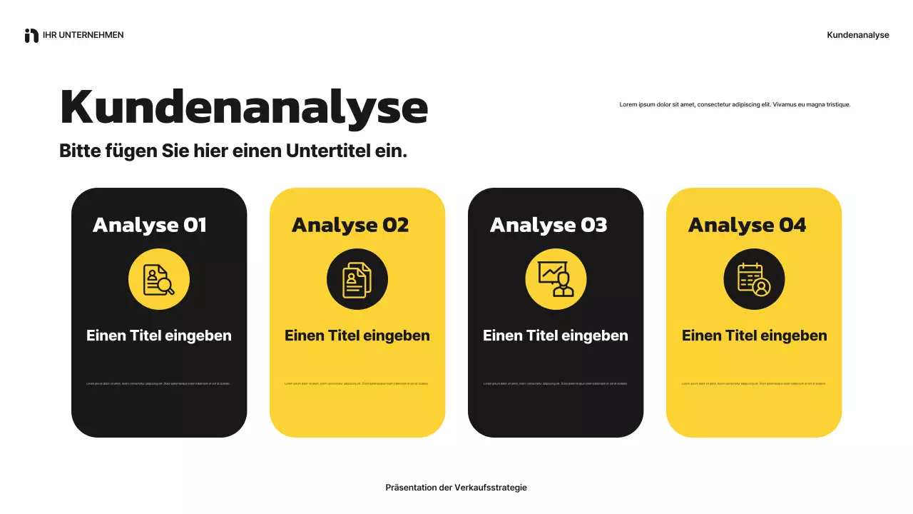gelbe moderne Verkaufspräsentation