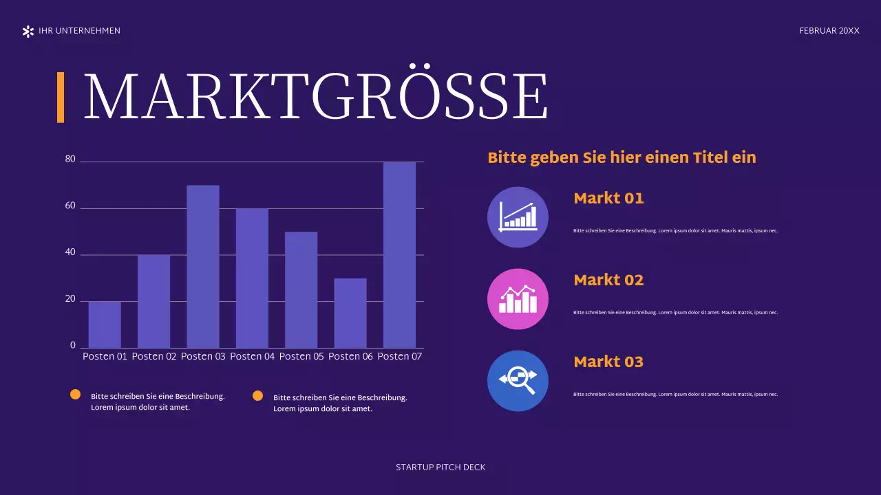 lila abstraktes Startup-Pitch