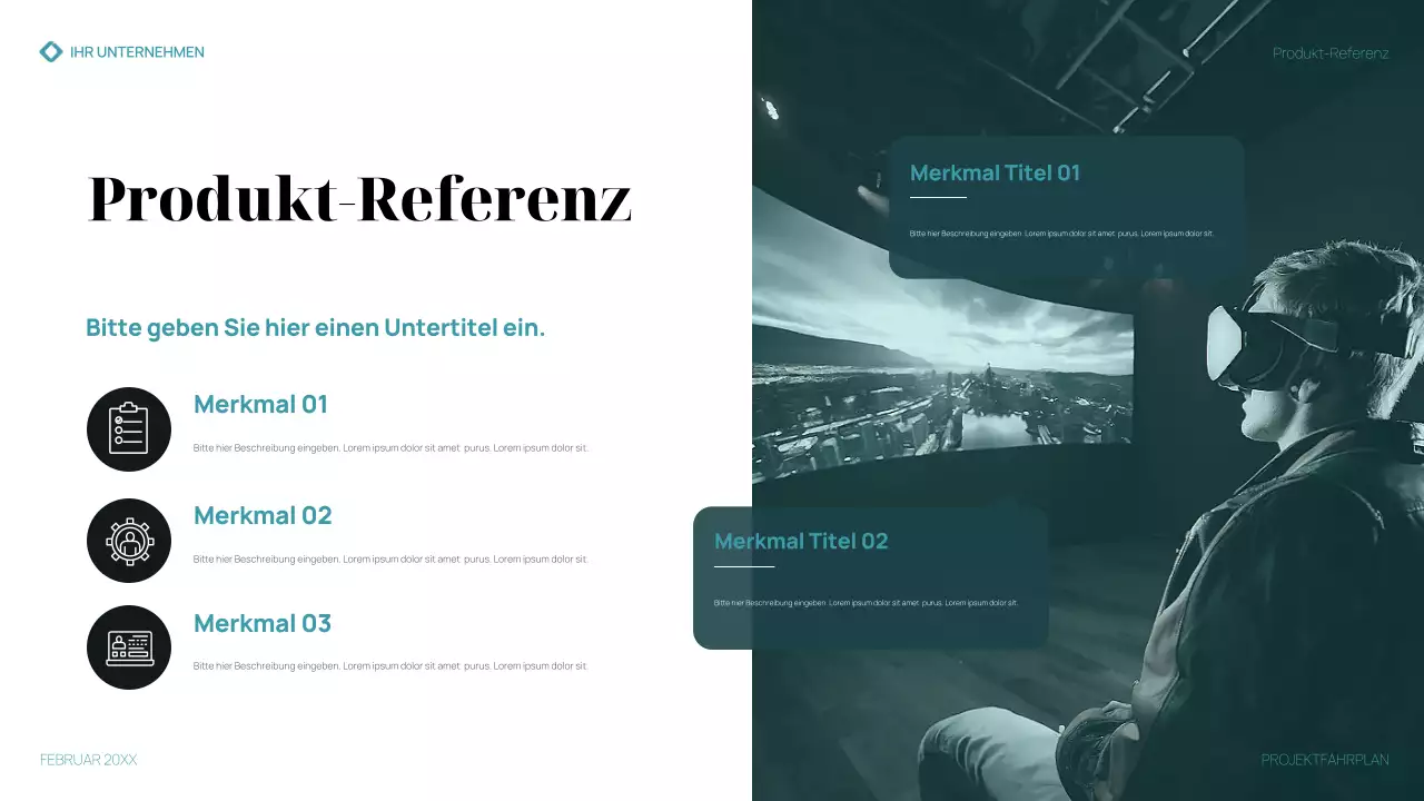 teal modern business plan presentation