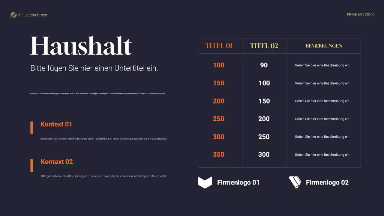 graues modernes Projektplan-Dokument