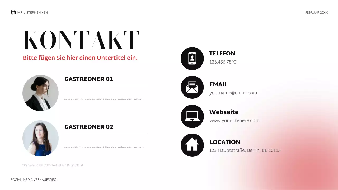 schwarz moderne Verkaufspräsentation