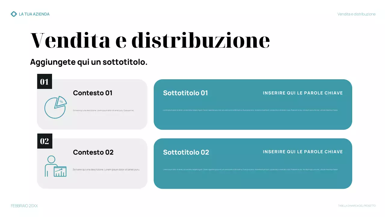 presentazione del piano aziendale moderno in verde acqua