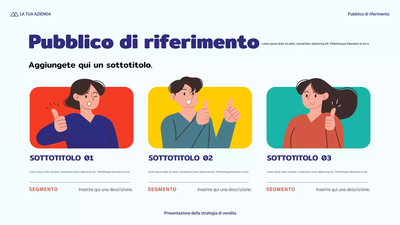 presentazione di vendita blu moderna