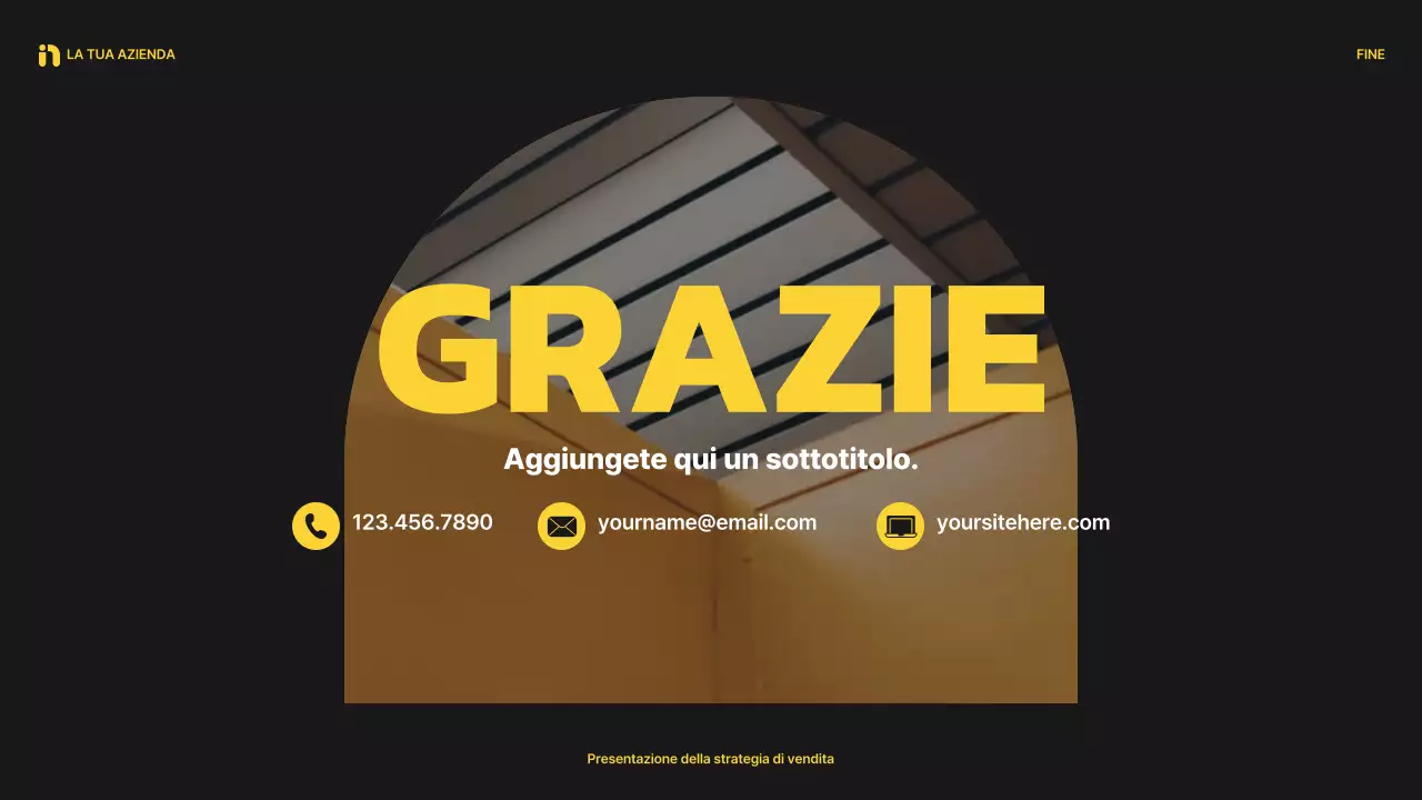 presentazione di vendita gialla e moderna