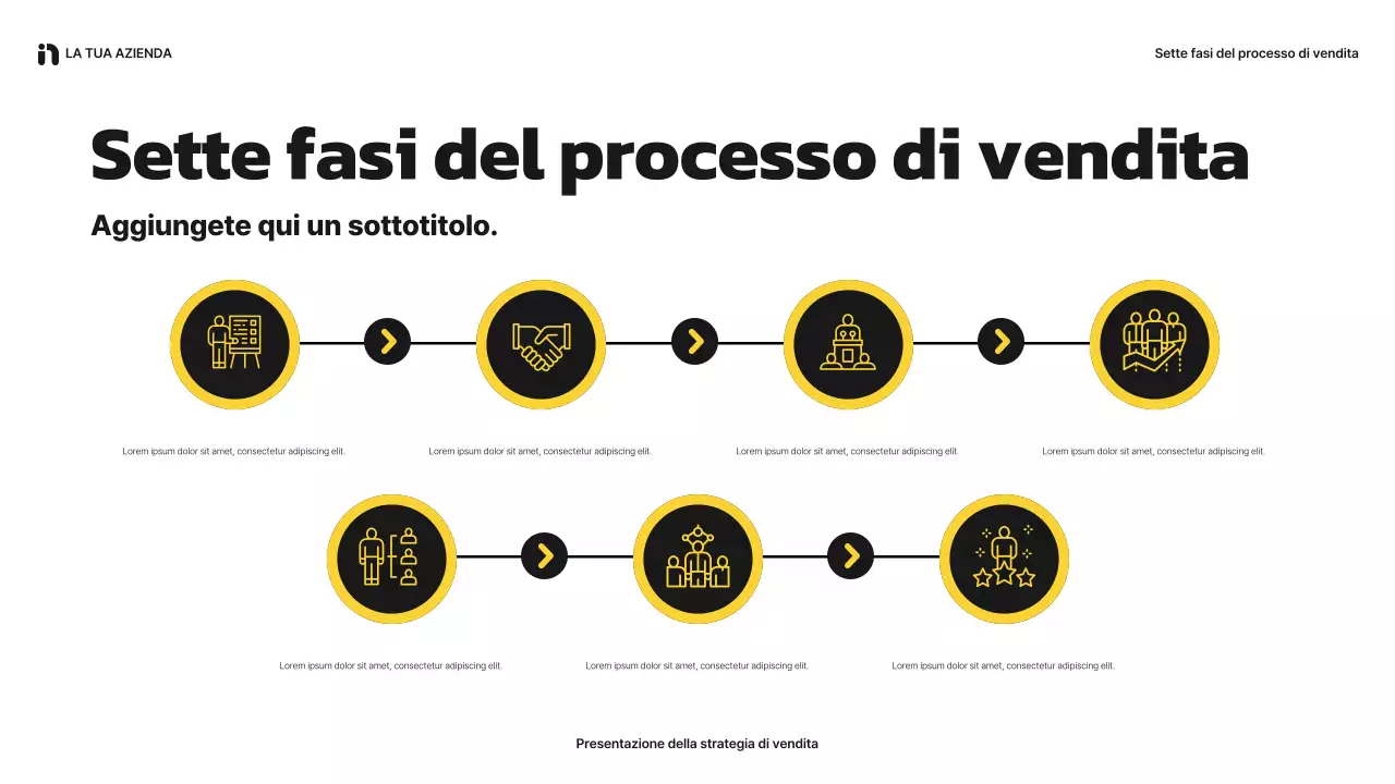 presentazione di vendita gialla e moderna