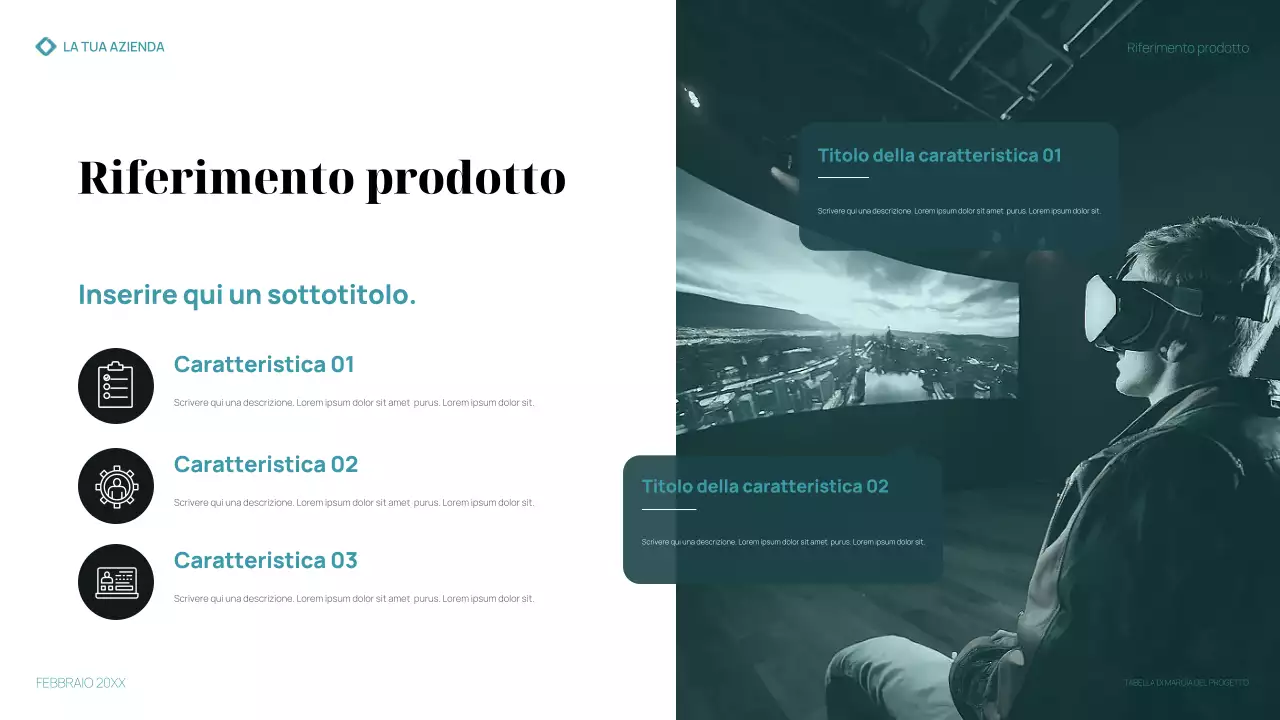 presentazione del piano aziendale moderno in verde acqua