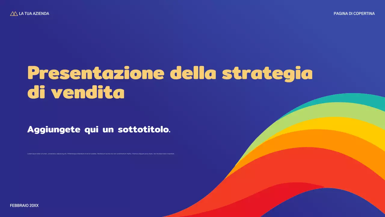 presentazione di vendita blu moderna
