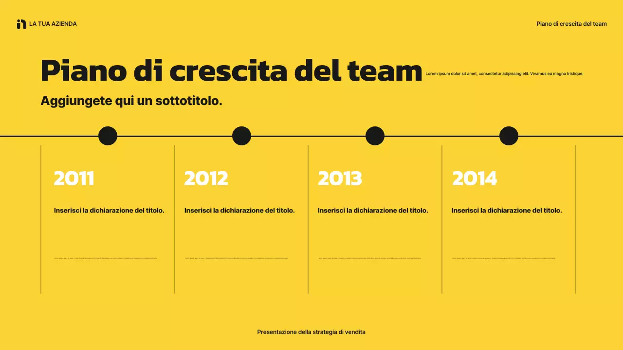 presentazione di vendita gialla e moderna